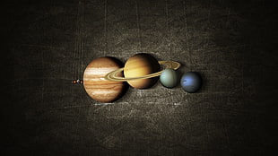 planets illustration, space, universe, planet, Mercury
