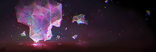 bismuth gemstone, digital art, abstract, RGB, triangle