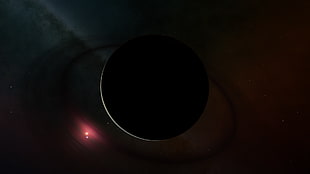 illustration of planet, Space Engine, planet, planetary rings, space art