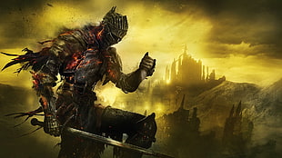 black character digital wallpaper, video games, artwork, Dark Souls III, Dark Souls