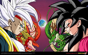 Dragon Ball GT Son Goku and Vegeta digital wallpaper, Dragon Ball GT, Dragon Ball Z HD wallpaper