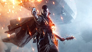 male character in black cape, Battlefield 1, PC gaming, dice, EA DICE