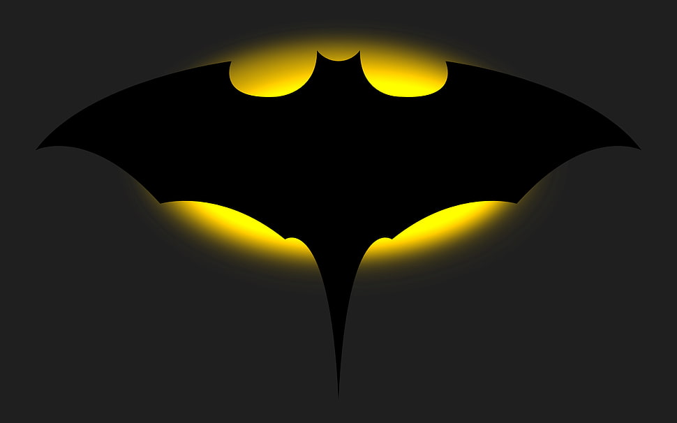 Batman illustration, Batman, Bat signal, digital art, vector art HD wallpaper