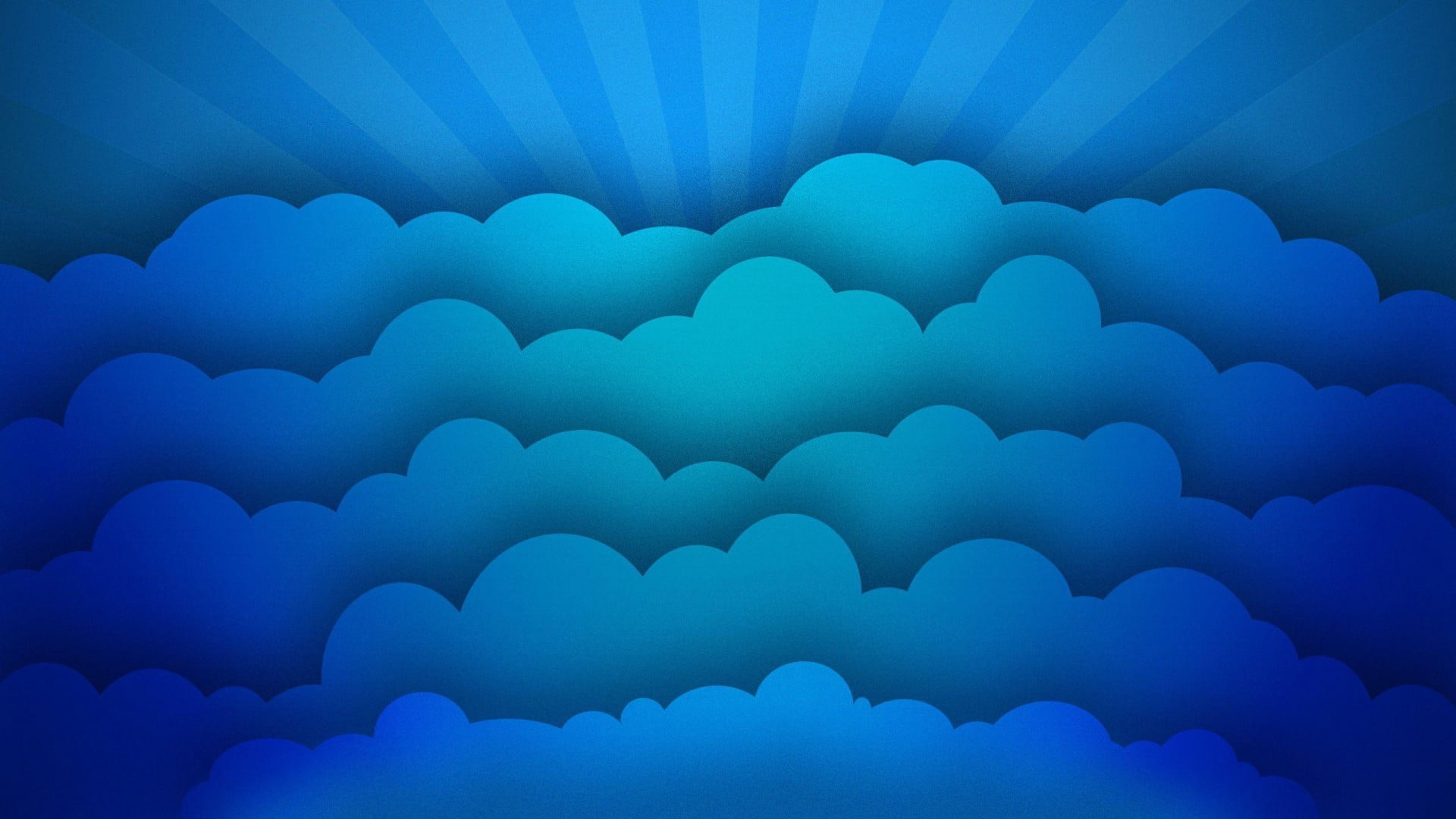blue clouds wallpaper, digital art, minimalism, clouds, blue