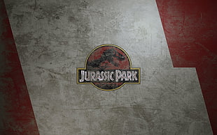 Jurassic Park movie sleeve, Jurassic Park, digital art, texture, metal HD wallpaper