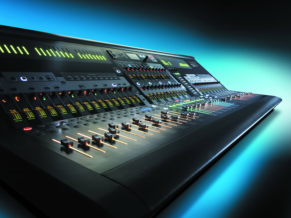 black audio mixer HD wallpaper