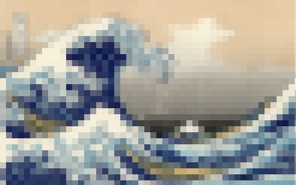 Wave,  Background,  Spots,  Pixels HD wallpaper