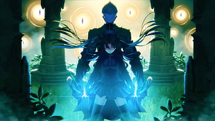 Anime character wallpaper, Rin Tohsaka, Shirou Emiya, Fate/stay night: Unlimited Blade Works