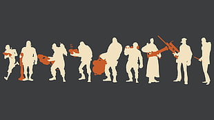 people playing musical instrument wallpaper, video games, Team Fortress 2, minimalism