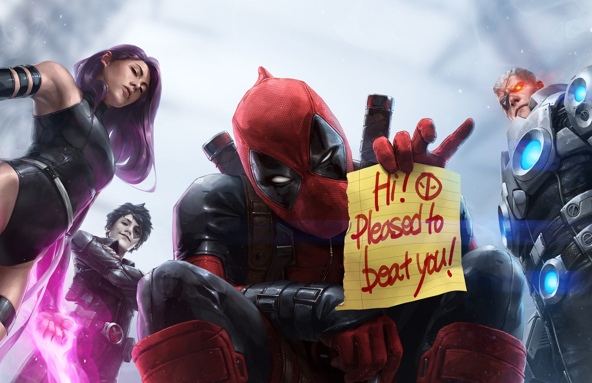 Deadpool wallpaper, Deadpool, Cable, Domino (Neena Thurman), Psylocke