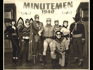 1940 Minutemen photo, Watchmen, Image Comics, The Comedian, Silk Spectre