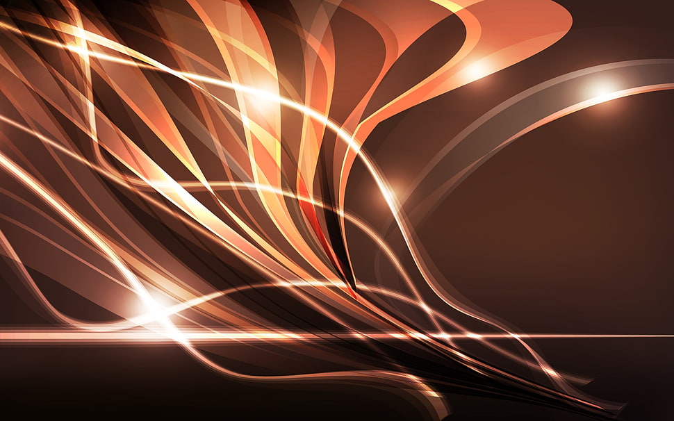 brown and white abstract painting HD wallpaper