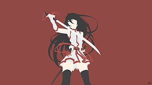 female anime character wallpaper, Akame ga Kill!, Akame, thigh-highs
