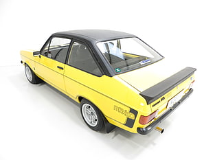 yellow and black sedan, Ford, Ford Escort Mexico, yellow cars, vehicle
