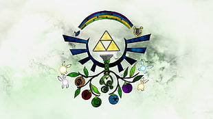 blue, green, and yellow triangle logo
