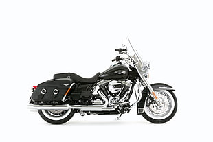 black and grey touring motorcycle, motors, Harley-Davidson HD wallpaper