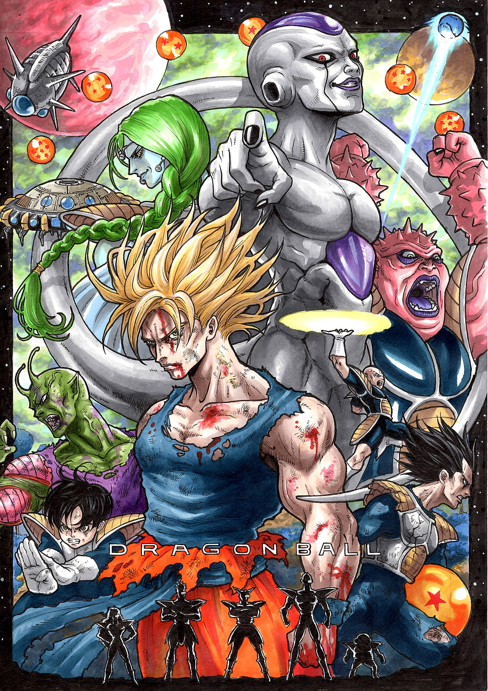Dragon Ball Z illustration, anime, Dragon Ball, Dragon Ball Z HD wallpaper