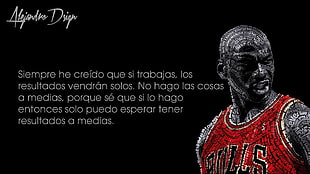 Michael Jordan photo, typographic portraits, Michael Jordan, basketball, Chicago Bulls HD wallpaper