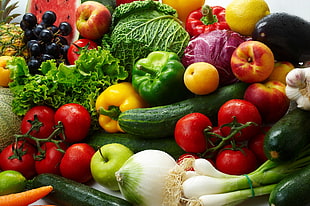 assorted vegetables and fruits HD wallpaper