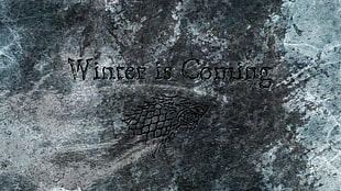 Winter is Coming text, Game of Thrones, House Stark, Direwolf, Winter Is Coming