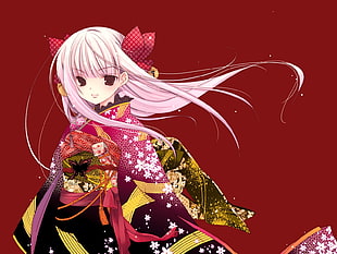 girl in kimono anime character