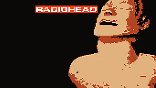 Radiohead album poster, music, album covers, Radiohead, pixel art