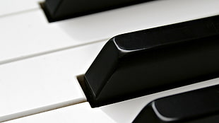 black and white electronic keyboard