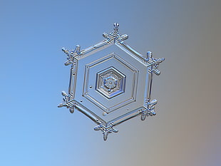 closeup photo of clear glass snowflakes decor