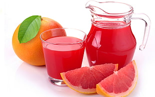 blood orange juice and fruit