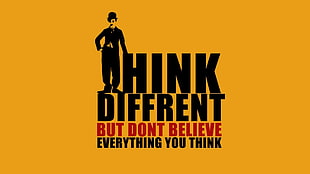 Think Different text, quote, humor HD wallpaper