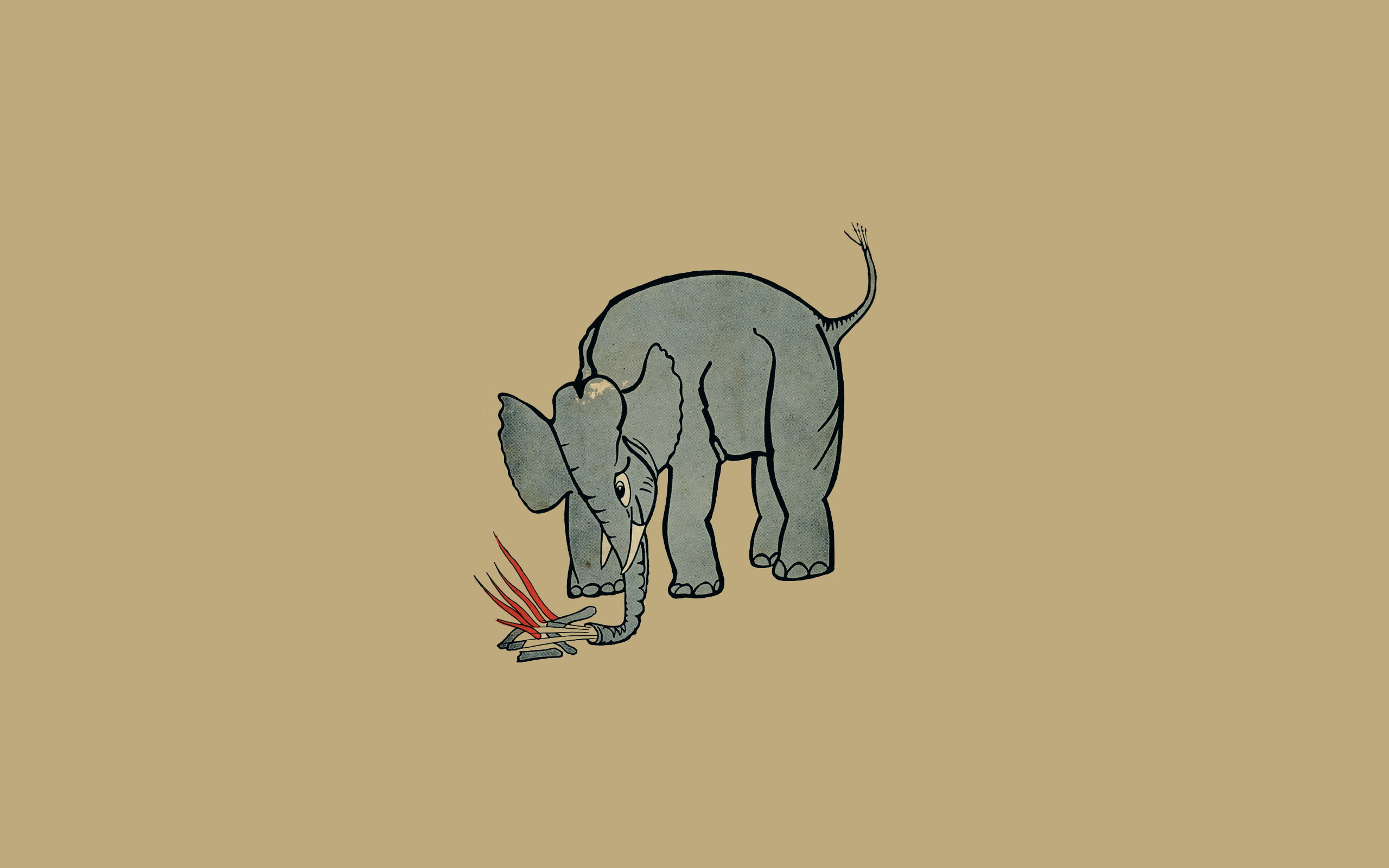 gray elephant sketch, album covers, Mount Eerie (Band), music, elephant