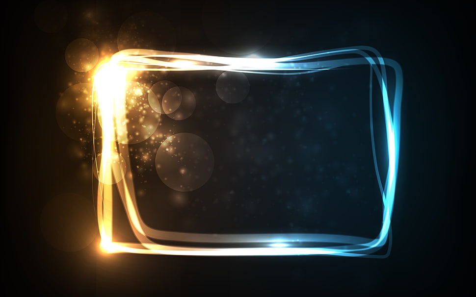 rectangular yellow and blue illustration, vector, colorful, abstract HD wallpaper