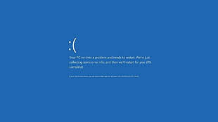 Windows 10 error dialogue screen