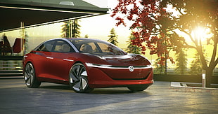 red Volkswagen sport coupe concept
