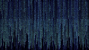 blue, kanji, The Matrix HD wallpaper
