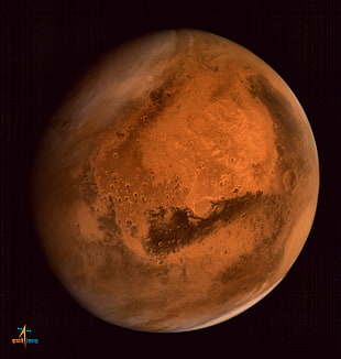 round white, orange, and red ball, Mars, planet, space, Solar System