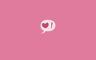 pink heart shape in dialog box