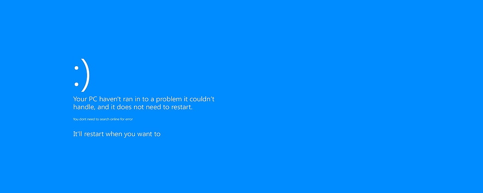 Your PC text, multiple display, Blue Screen of Death, Windows 8 HD wallpaper