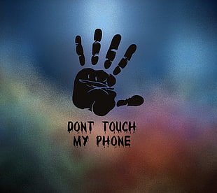 black finger print, handprints, cellphone