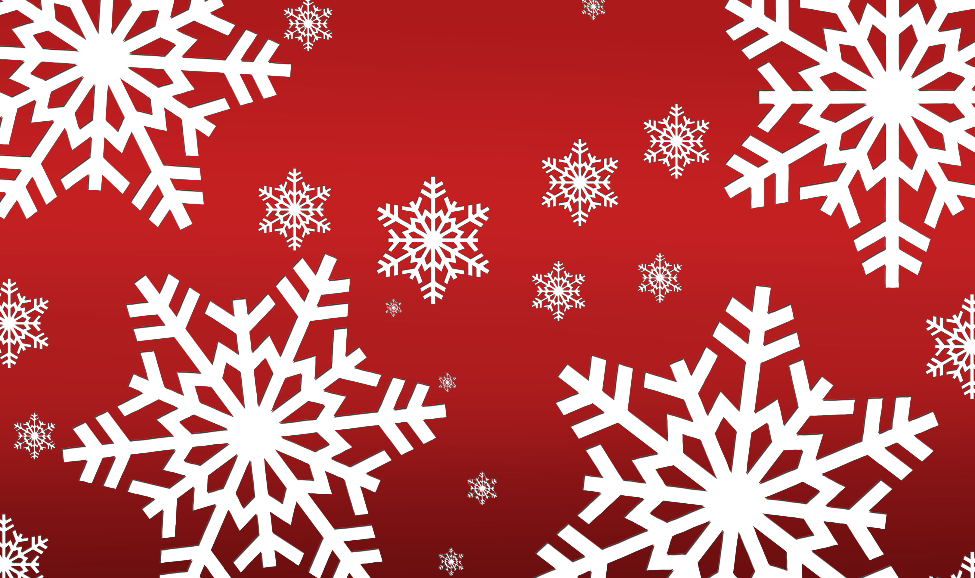 Red and white snowflakes print wallpaper, Christmas, snowflakes, red ...