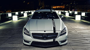 white Mercedes-Benz car, Mercedes-Benz, car, white cars, vehicle