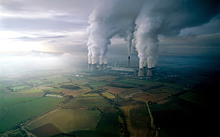 areal view of factory, National Geographic, pollution, environment
