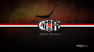 Basiktas J.K. logo, Besiktas J.K., soccer pitches, soccer clubs HD wallpaper