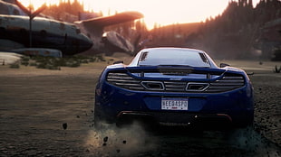 blue sports car, car, McLaren, Need for Speed