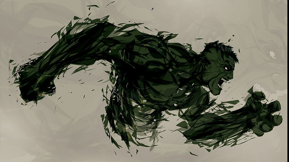 green Hulk painting HD wallpaper