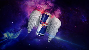 two white and black hair extensions, Red Bull HD wallpaper