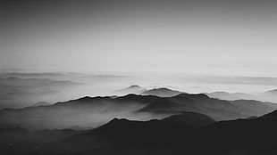 foggy mountains HD wallpaper