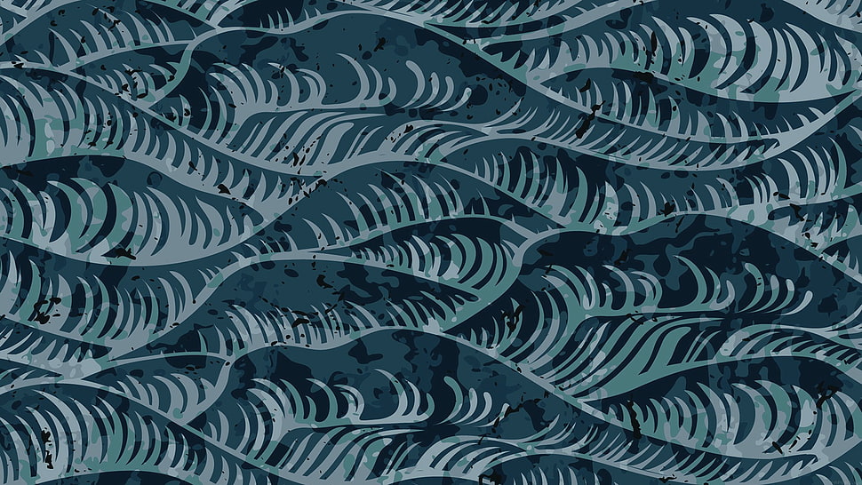 green and gray textile, digital art, abstract, pattern, CGI HD wallpaper