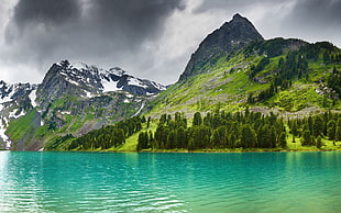 photography of mountain, nature, mountains, lake, snow