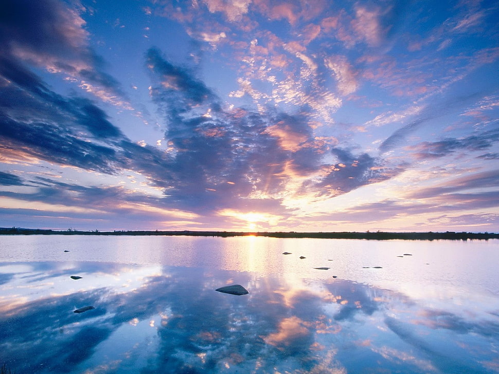 horizon wallpaper, sunset HD wallpaper